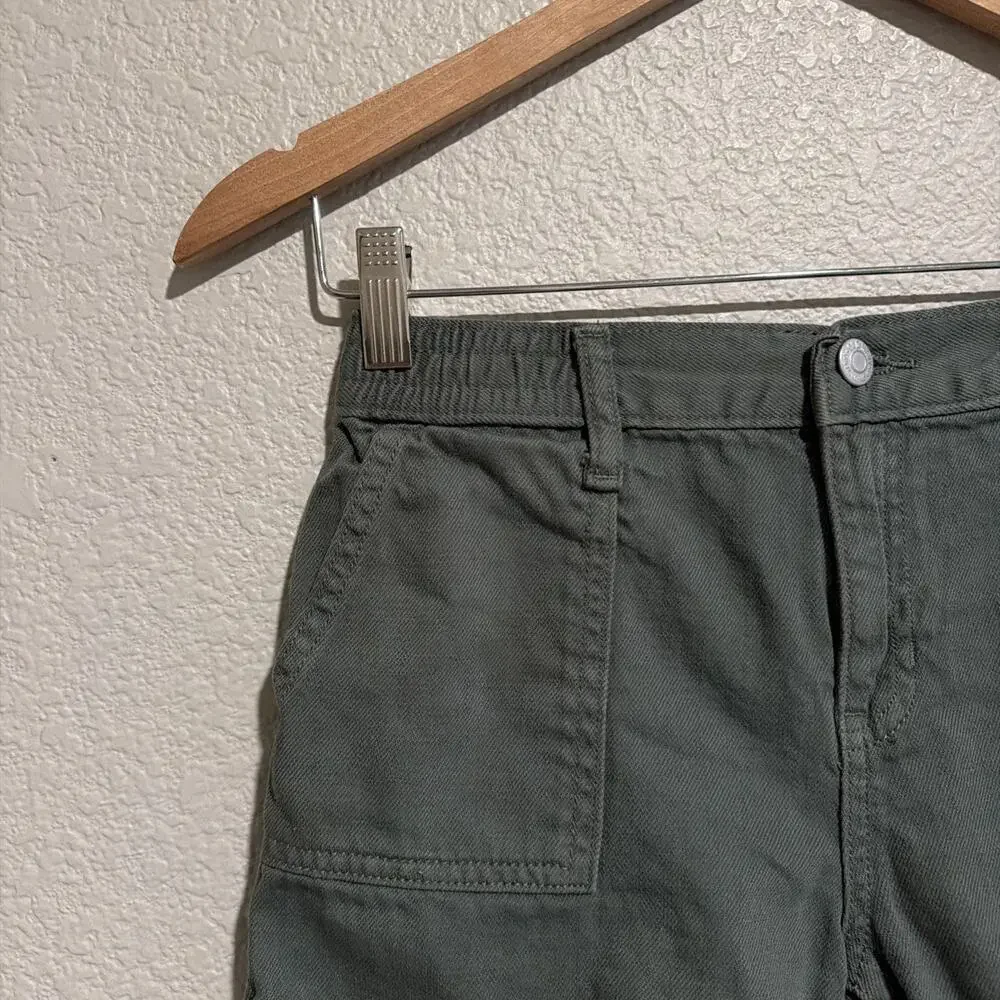 Old Navy Girls Jean Shorts Boho Festival Cowgirl Country Olive Green Cotton L